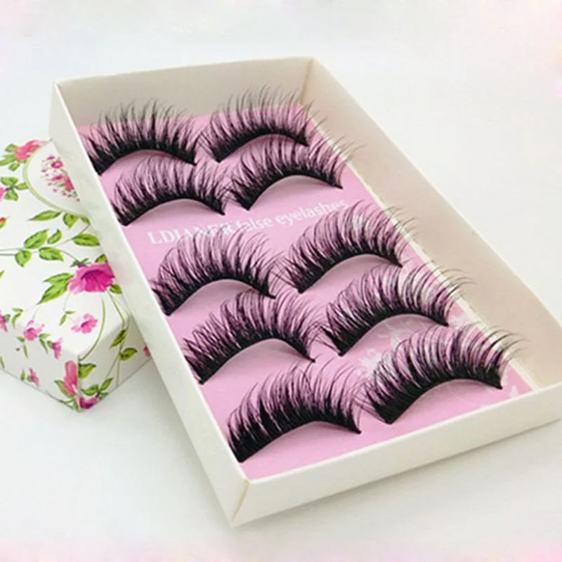 5 пар женские накладные ресницы для наращивания|eyelash blue|eyelash glueeyelash bug |