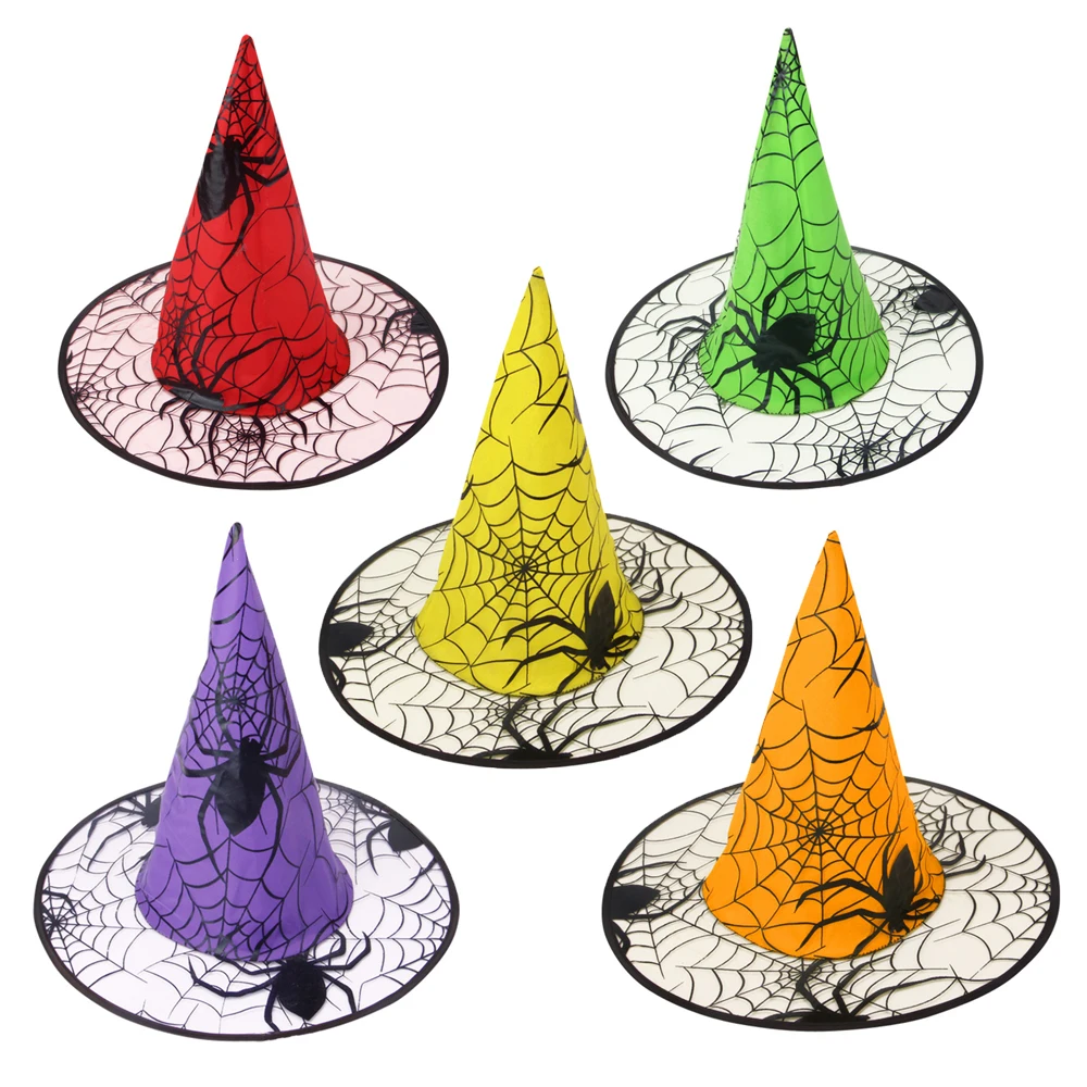Ведьмины колпаки маскарадная шапка ведьмы для взрослых дети красочные косплей