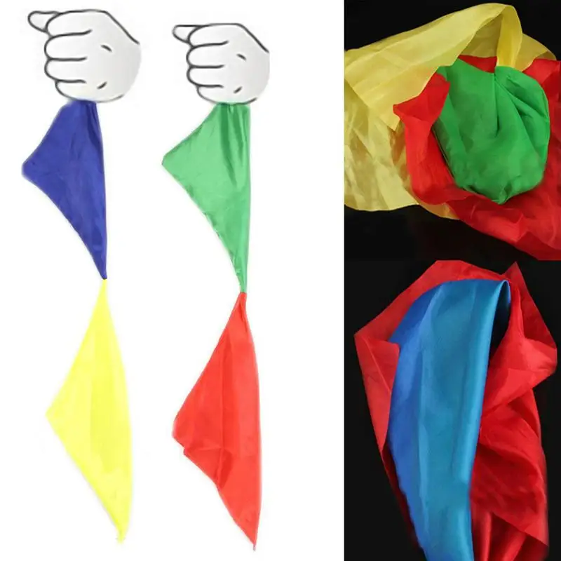 

4 Colors Hot New Change Color Silk Scarf For Trick Props Mr. Randomly Gift Tools By Joke Toys O7U2