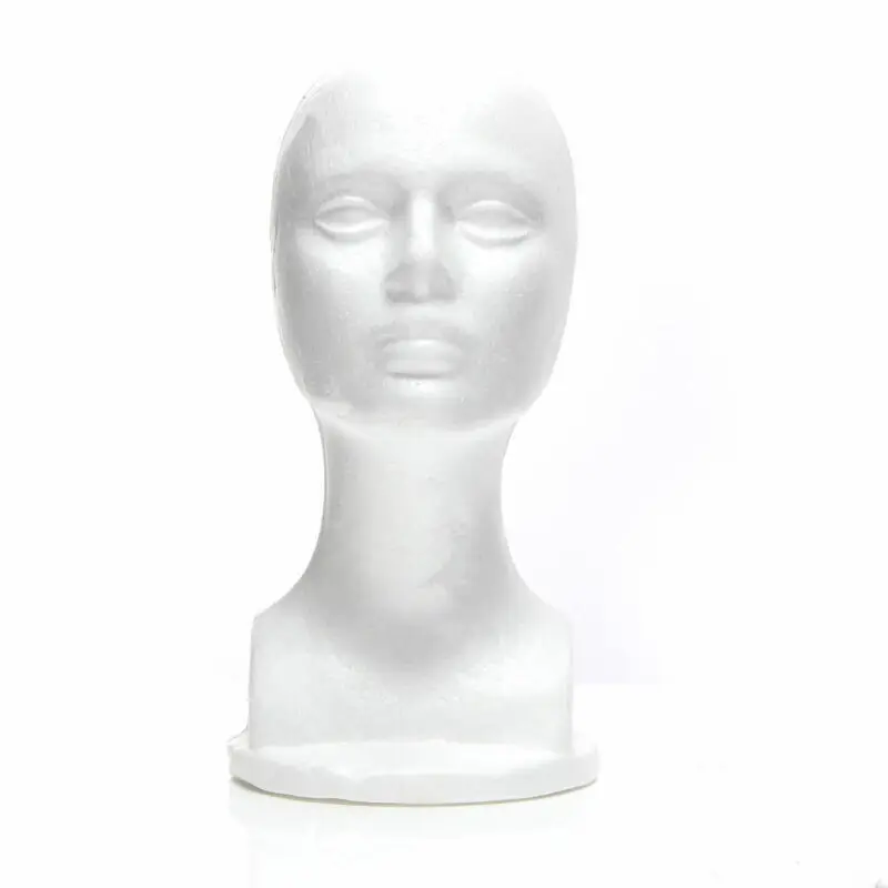 Новый мужской белый пенополистирол подставка для головы модель голова манекен