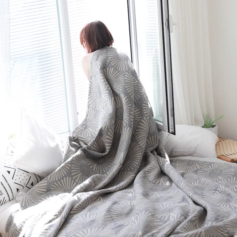 Муслиновое Хлопковое одеяло для взрослых и детей мягкое легкое кровати дивана