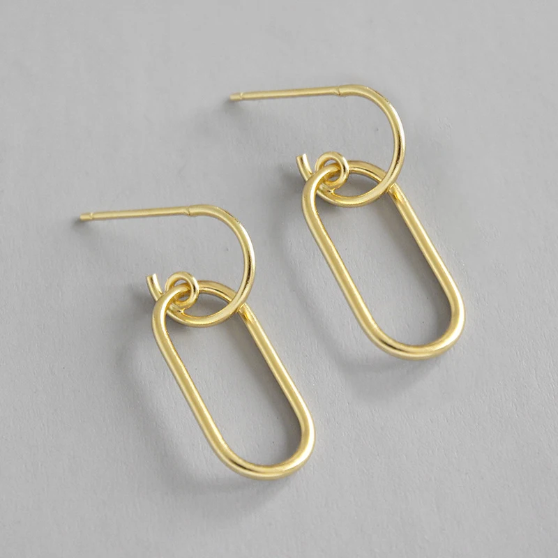 Серьги подвески из серебра 925 пробы 18 К|Серьги-подвески| |