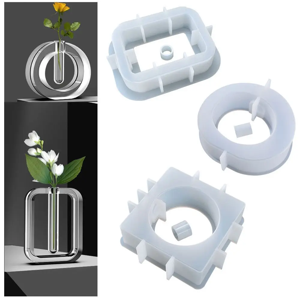 

Круглый Инструмент для изготовления ювелирных изделий, цветочная ваза, силиконовые формы, гидропонный контейнер, Прозрачная форма для подн...