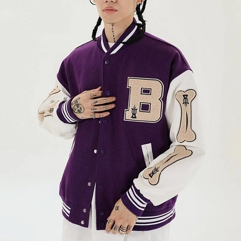 Куртка-бомбер Мужская/женская в стиле хип-хоп | Мужская одежда