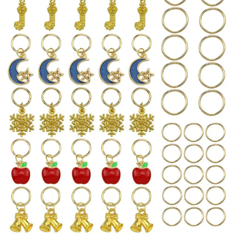 

50Pcs Christmas Hair Clip Christmas Apple Socks Hair Band Baby Hairpins Headwear Girl Christmas Hair Accessories