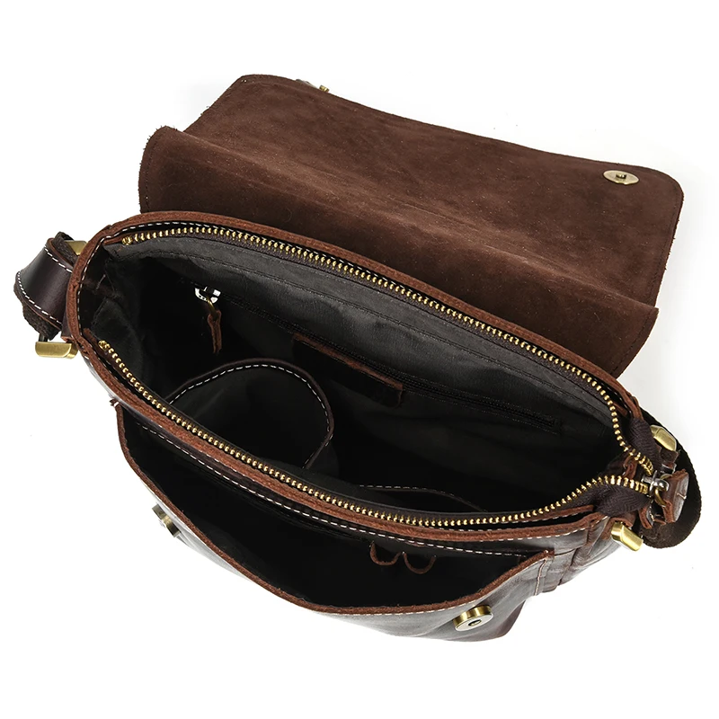 Woosir Men Bags Shoulder Vintage Genuine Leather Bag