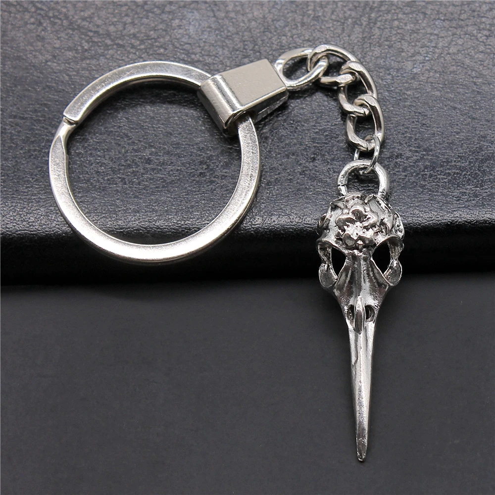 Модный комплект одежды из 2 Цвета 41x12 мм голова Птицы Подвески-черепа 