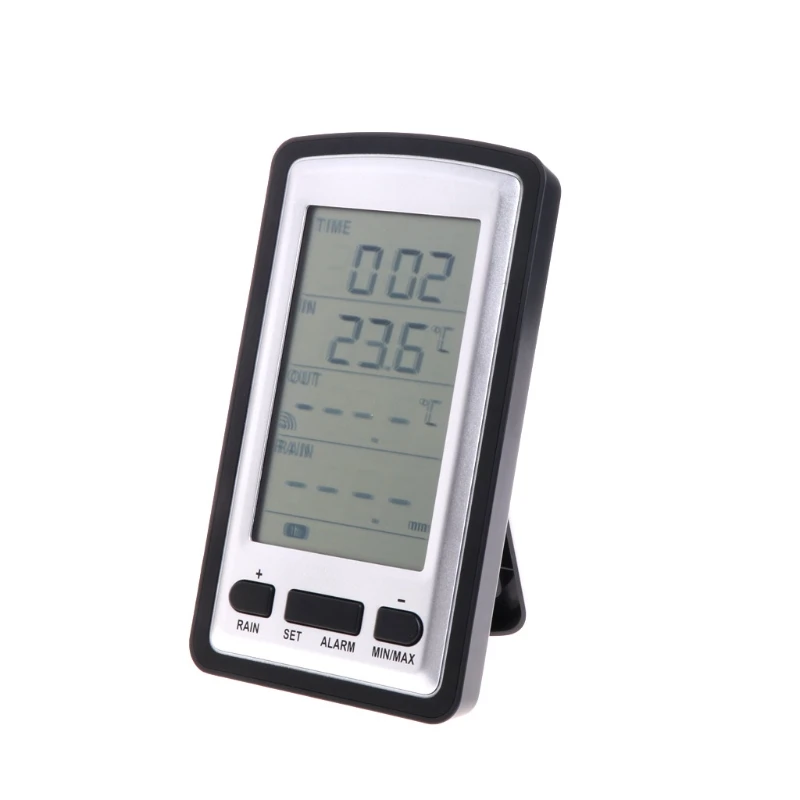 Electronic Wireless Rain Gauge Meter Indoor Outdoor Digital Temperature Weather Station Rainfall Statistics Recorder | Инструменты