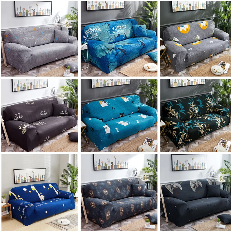 

Stretch Sofa Cover Slipcovers Elastic All-inclusive Couch Case for Different Shape Sofa Loveseat Chair L-Style Sofa Case