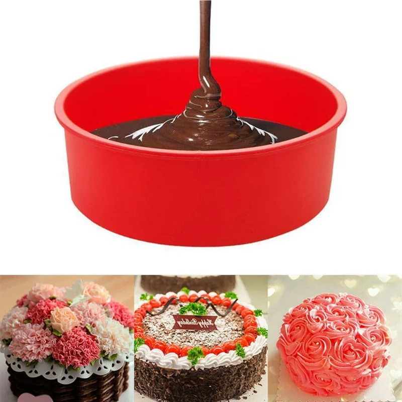 

New 6/8/10 Inch Silicone Cake Mold Round Silicone Bread Pan Toast Bread Mold Cake Tray Mold Non-stick Baking Tools