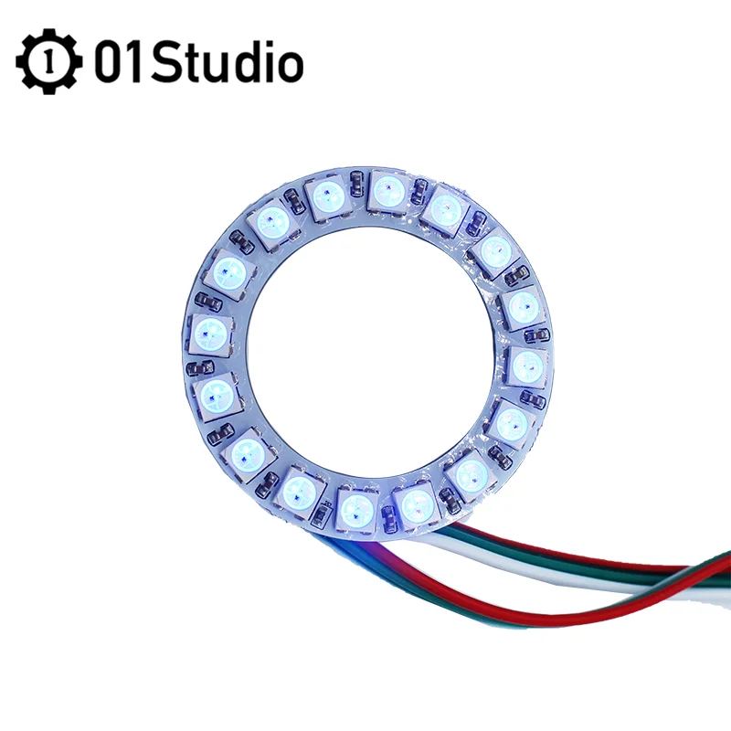 01 студийное кольцо с RGB-подсветкой Neopixel WS2812B микробит питона аксессуары MicroPython |
