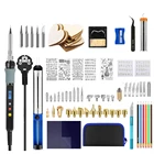 Электрический паяльник, набор наконечников для резьбы по дереву, 6080 Вт, регулируемая температура