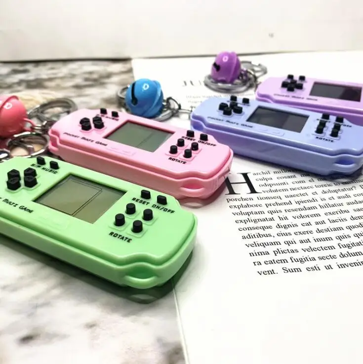 Креативная Ретро игровая консоль брелок тетрис электронная машина Обучающие