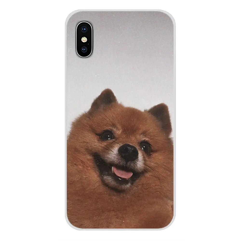 Своего померанского шпица собаки для Apple iPhone X XR XS MAX 4 4S 5 5S 5C SE 6 6S 7 8 Plus ipod Аксессуары