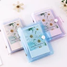 Мини-фотоальбом 3 дюйма, портативный Прозрачный блестящий держатель для карт, фото-и визитных карточек