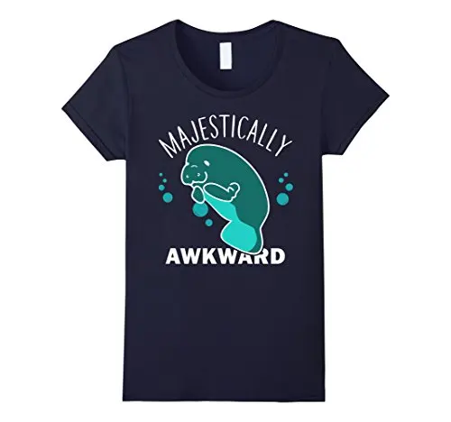 

Majestically Awkward Manatee Funny Animals T-Shirt Femme Tee Shirt Short Sleeve Female Casual Hip Hop 2017 Hot Summer