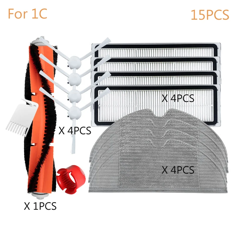 

Запасные части для робота-пылесоса xiaomi mijia 1C mi home mop p pro, боковая щетка, основной hepa фильтр