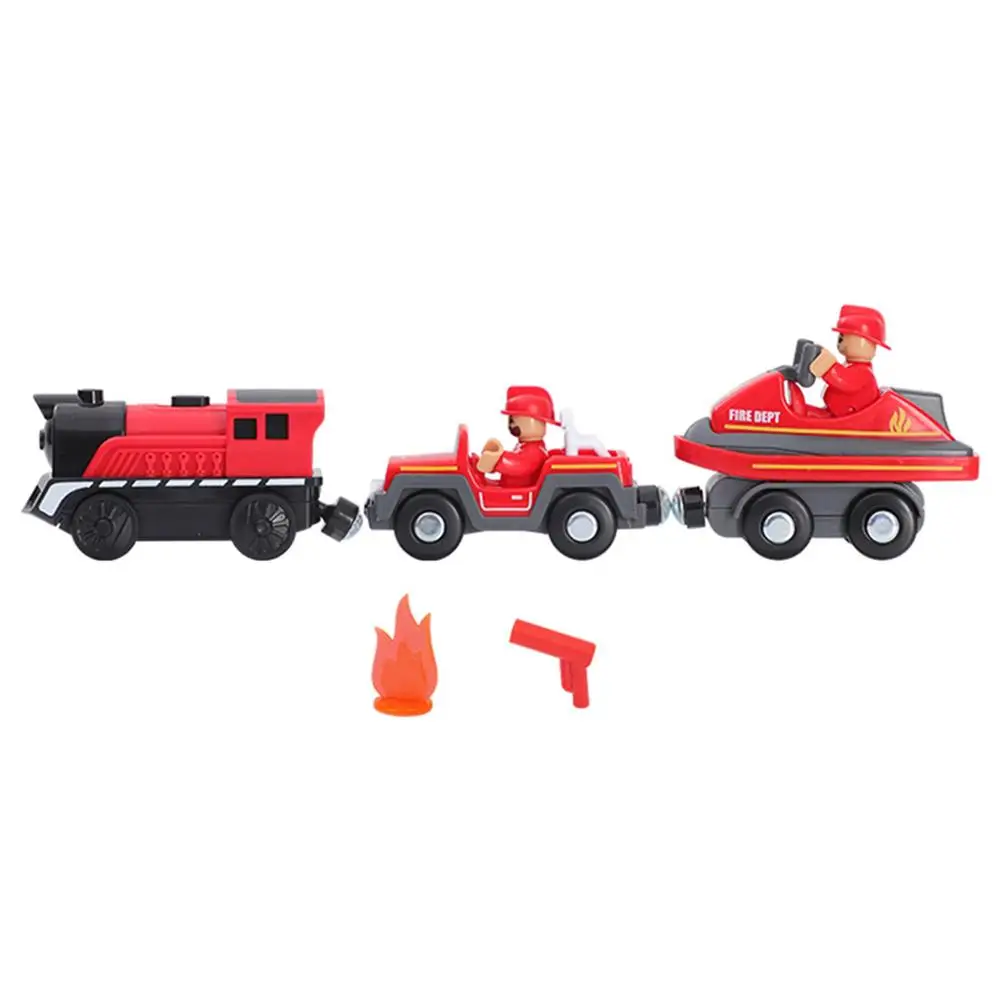 

Railway Locomotive Magnetically Connected Electric Small Train Magnetic Rail Toy Compatible With Wooden Track Present For Kids