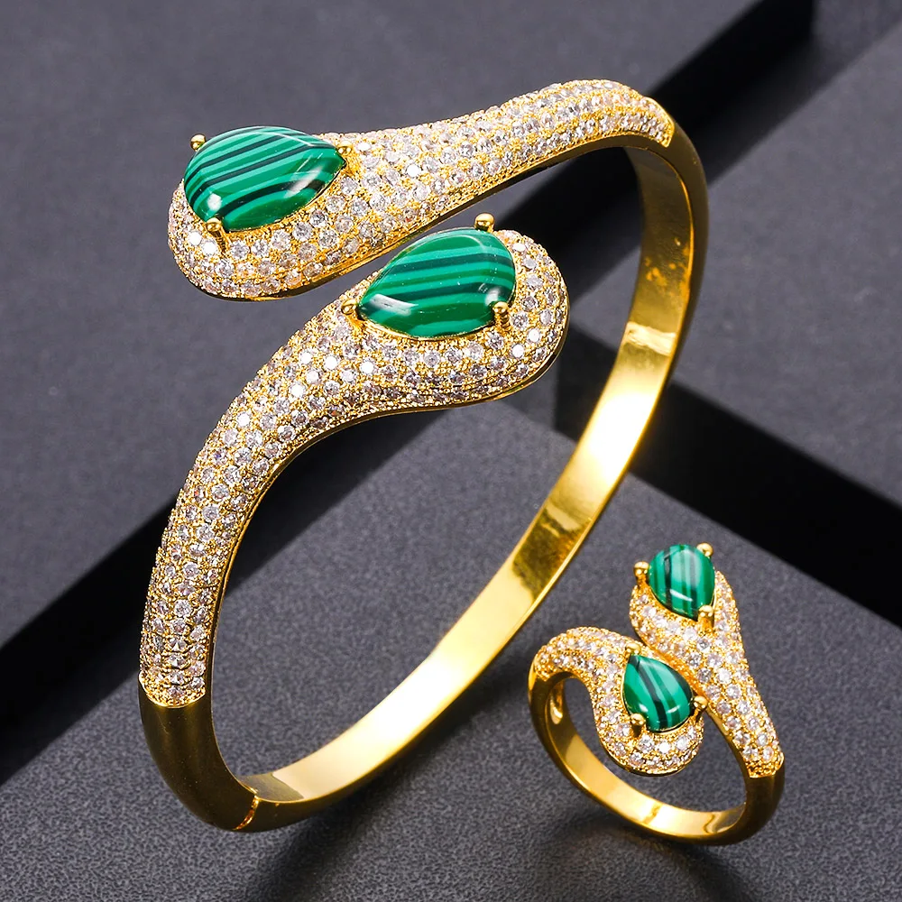 Jankelly Роскошный Уникальный Африканский браслет кольцо набор ювелирных изделий