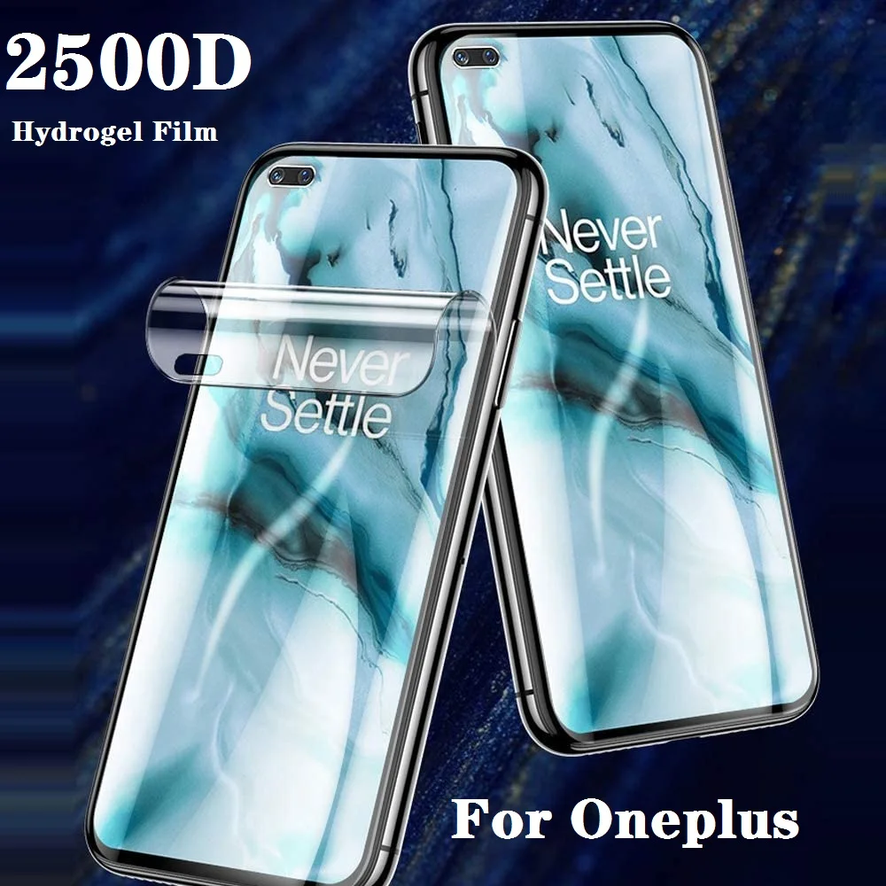 

9D Full Cover Hydrogel Film For OnePlus 8T 7 7T 6 6T 5 5T 3 3T Screen Protector For OnePlus Nord N10 N100 Protective Film