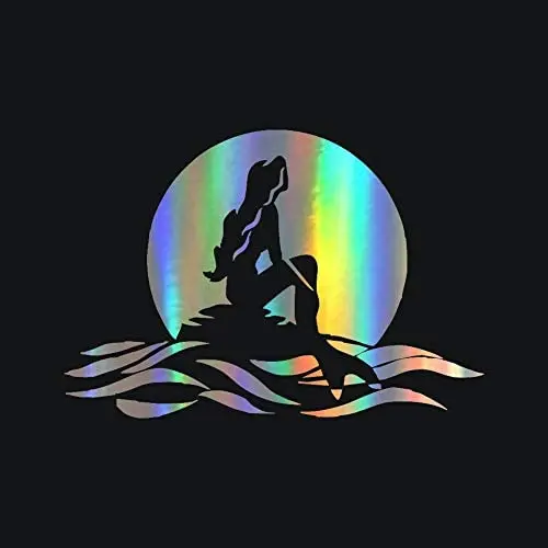 

Meitinalife Cartoon Mermaid Car Stickers and Decals Funny Laser Car Styling Bumper Sticker Waterproof Vinyl