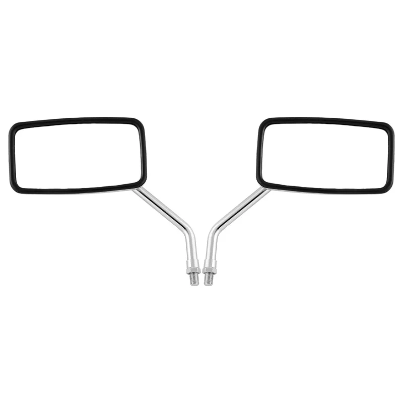DERI 1 пара Универсальный прямоугольный металлический корпус зеркала заднего вида