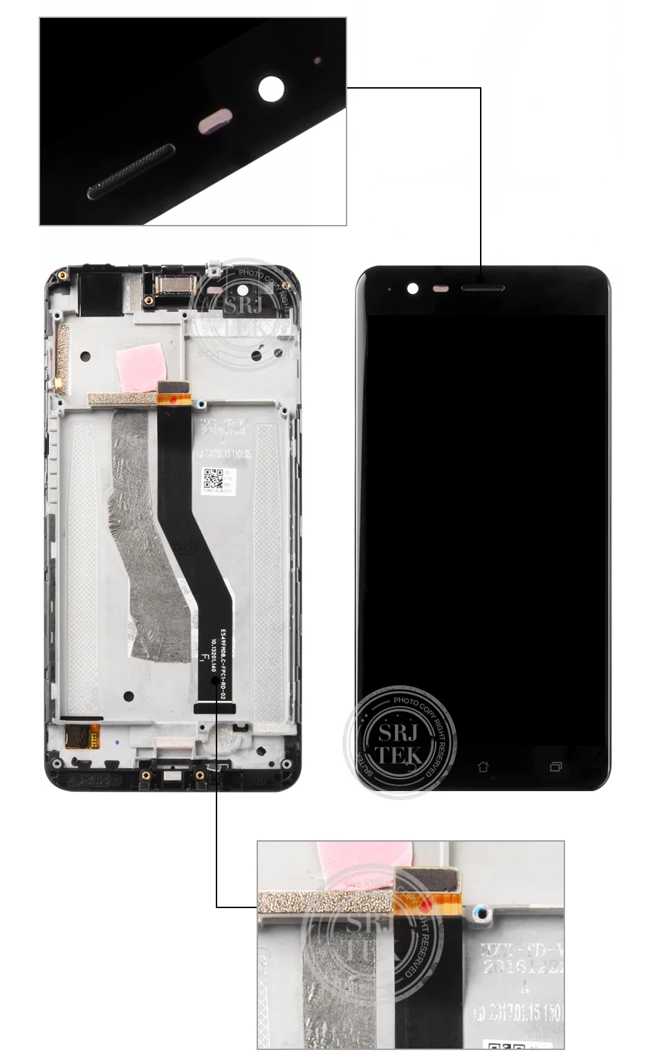 Протестированный черный 5,5 дюймовый ЖК-дисплей для Asus ZenFone 3 Zoom ZE553KL Z01HD Z01HDA+ кодирующий преобразователь сенсорного экрана в сборе