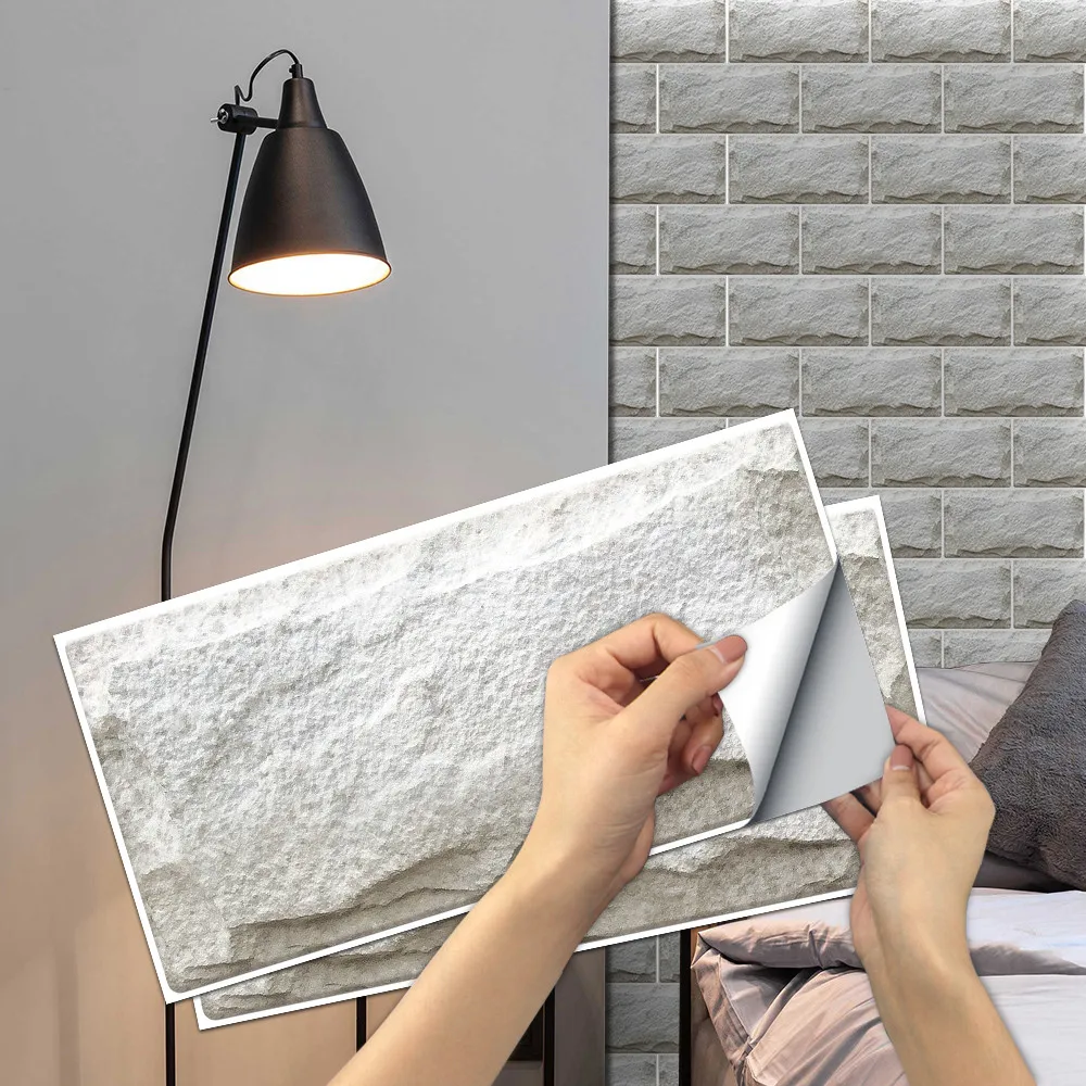 

Retro Matte Tile Self-adhesive PVC 3D Wall Sticker Kitchen Bathroom Veranda Floor Toilet Waterproof Home Decor Mural Wallpaper
