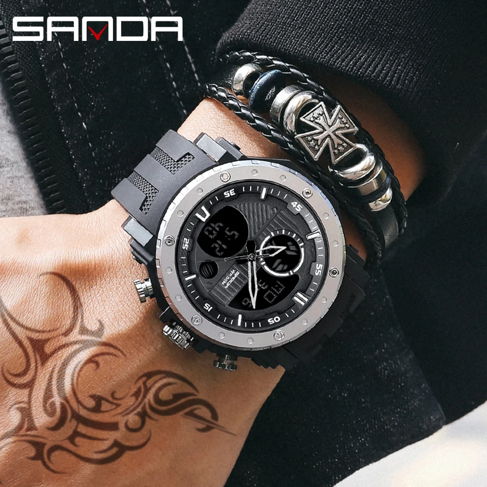 

SANDA Sports Men's Quartz WristWatches Top Brand Luxury Military Watch Men Waterproof Shock Male Clock Relogio Masculino 2020