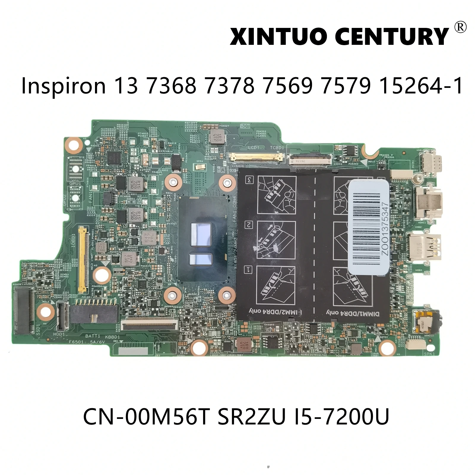 Bestellen CN-00M56T 00M56T 0M56T Für Dell Inspiron 13 7368 7378 7569 7579 Laptop Motherboard 15264-1 W/ I5-7200U CPU 100% Getestet Arbeits