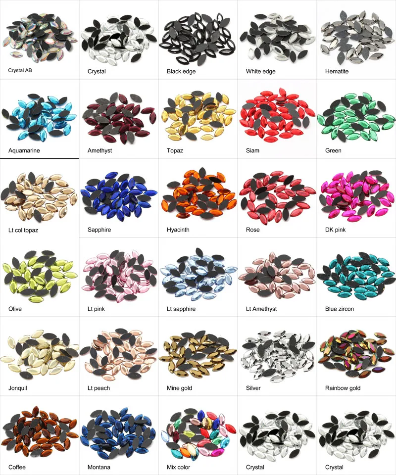 Новая распродажа разноцветные стразы конский глаз 4х8 мм плоские кристаллы и