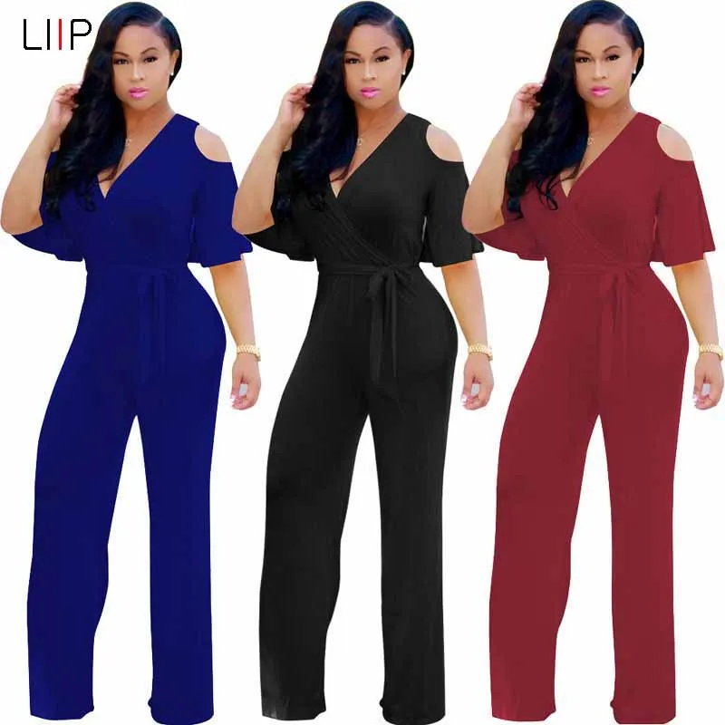 summer sexy bodycon jumpsuit boho harem jumpsuit rompers womens jumpsuits LIIP body women plus size 3186