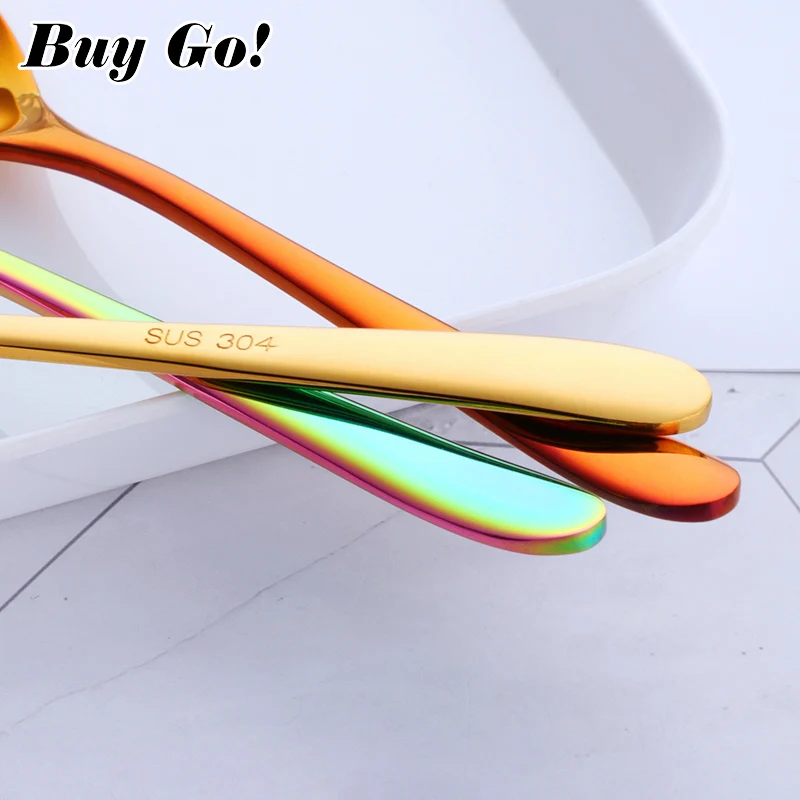 Короткая ручка из нержавеющей стали, ложка для льда, красочные кухонные холодные напитки, фруктовые смешивающие ложки для кофе, мороженого, небольшой десертный совок, 1 шт