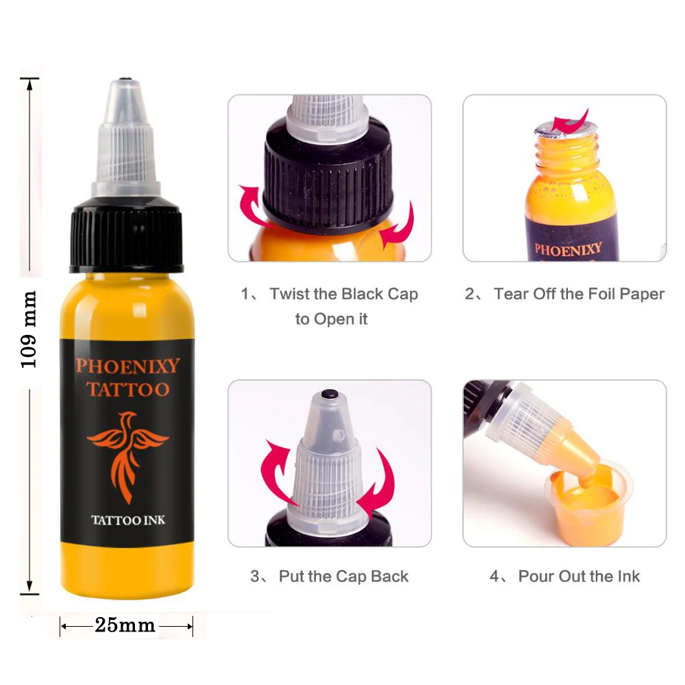 Краски пигментные для татуировок 30 мл/бутылка 18 цветов | Красота и здоровье