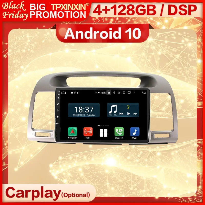 

Мультимедийный стереоприемник Carplay 2 Din Android для Toyota Camry 2002 2003 2004 2005 2006 BT Радио Аудио Видео плеер головное устройство