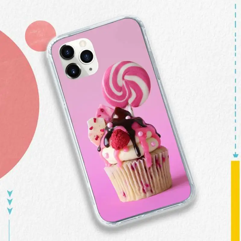 

Cupcake Colorful Cute dessert Phone Case for iPhone 11 12 pro XS MAX 8 7 6 6S Plus X 5S SE 2020 XR