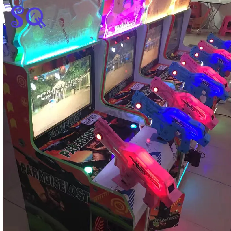 

В «Потерянный Рай» Полный комплект с 2 пистолеты и провода для съемки игровой автомат развлечений стрельба игры ЖК-дисплей корпус монитора