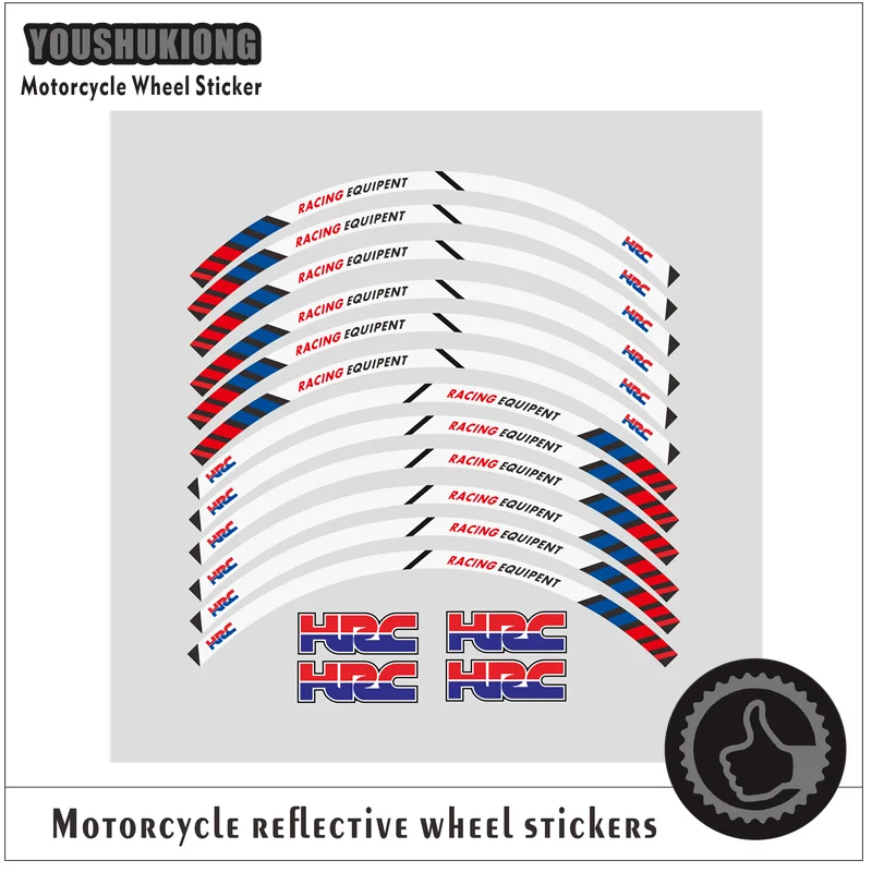 16 полосок наклейки на колеса мотоцикла светоотражающая лента для обода HRC CBR CBR1000RR