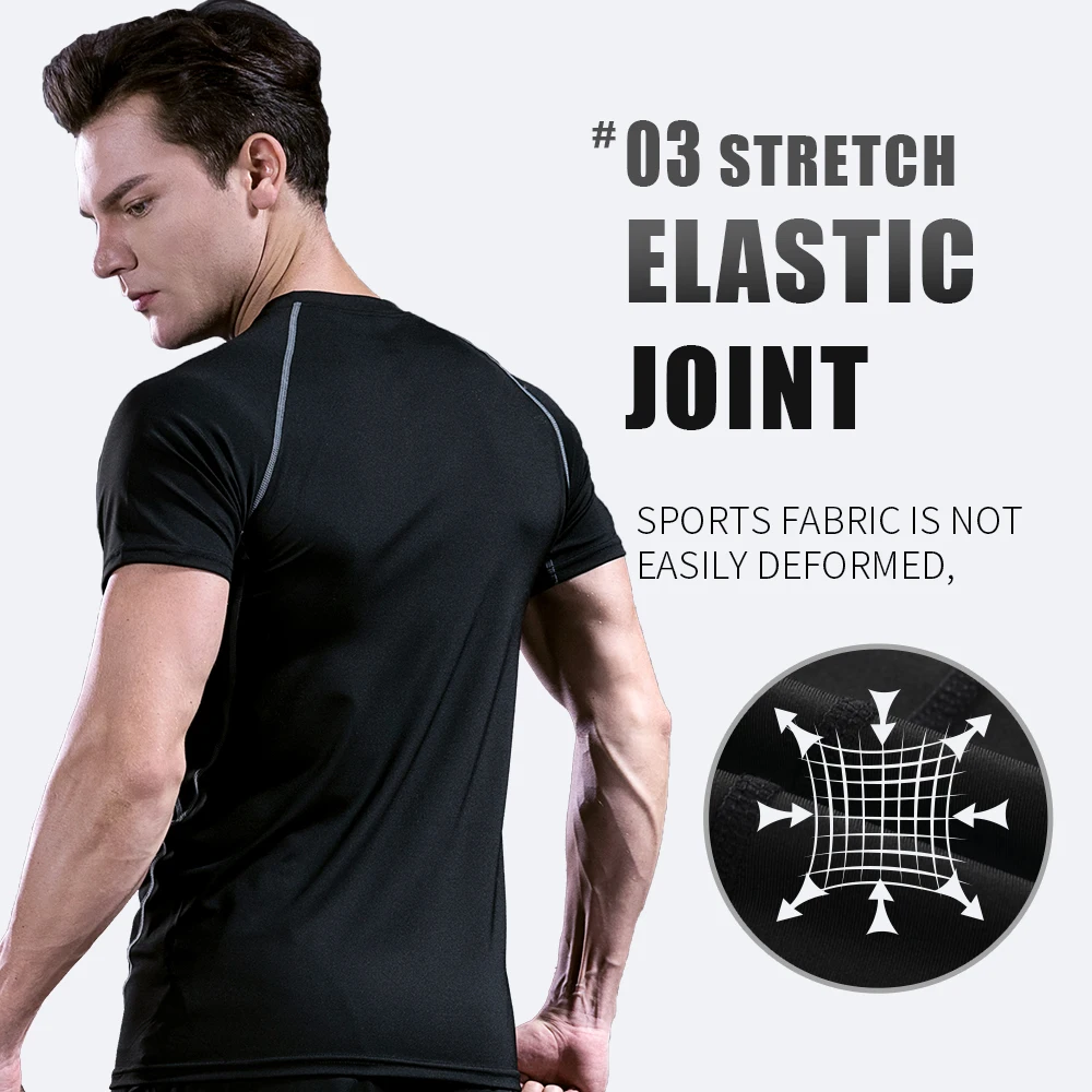 YINGHU мужские спортивные футболки для бега фитнеса компрессионные баскетбольные