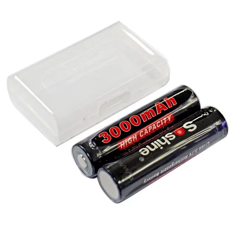 

4PCS Soshine 3.2V 3000mAh LiFePO4 battery AA 14500 battery pilas rechargables Protected With Battery Case and connectors