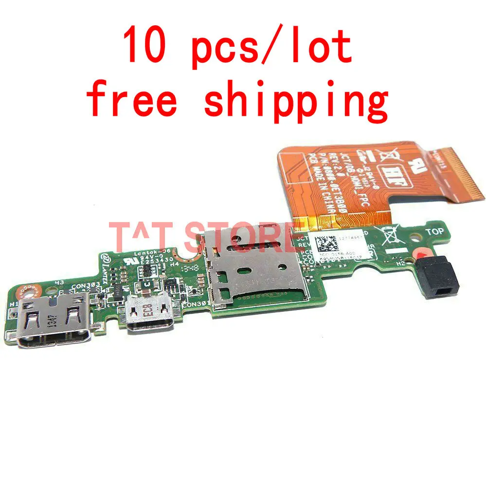 10 шт./лот оригинальный для Dell Venue 11 Pro 7130 7139 DC jack MICRO USB MINI HDMI кабель 69NM0NB12E02 JCT