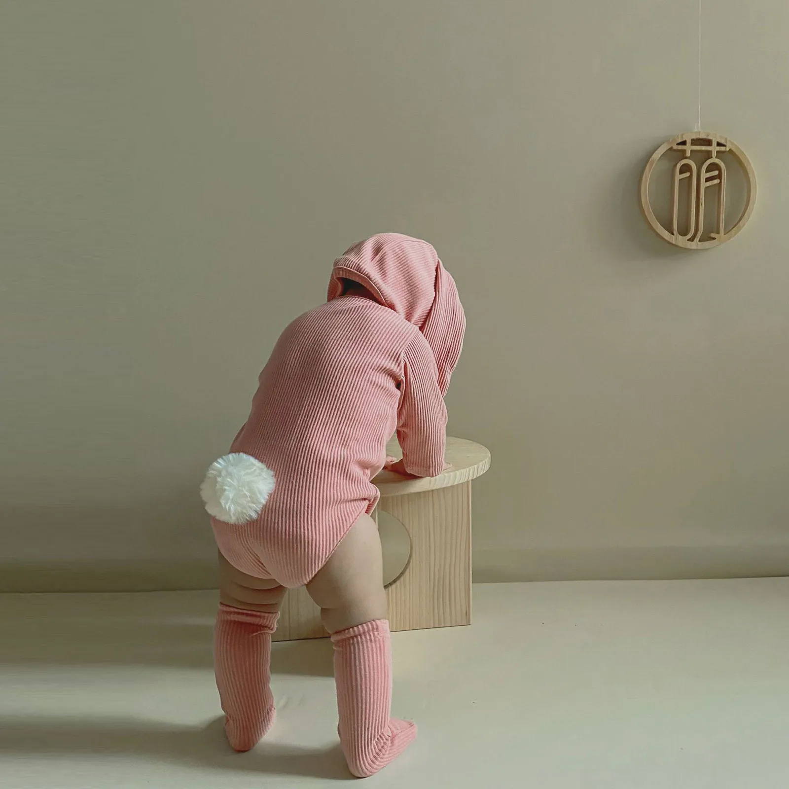 Одежда для новорожденных на весну и осень детские комбинезоны с кроликом