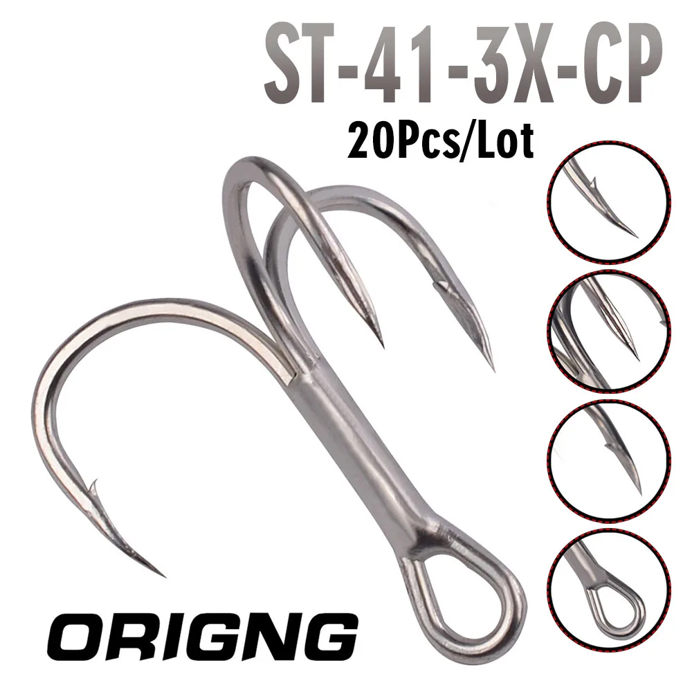20 шт./лот супер острый происхождения тройные рыболовные крючки 2/4/6/8/10 # с высоким
