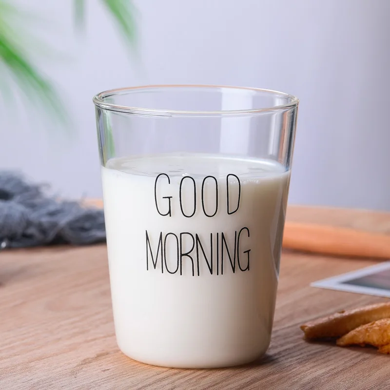 2 шт. чашка для завтрака в японском стиле простая стеклянная молока прозрачная