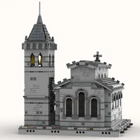 moc medieval church modular notre dame de model building blocks vintage famous house architecture bricks toy for children gift