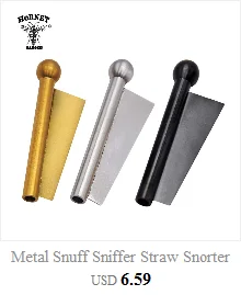 Чистый стеклянный двойной трубчатый нюхательный трубка Гувер HOOTEER Snuff Snorter