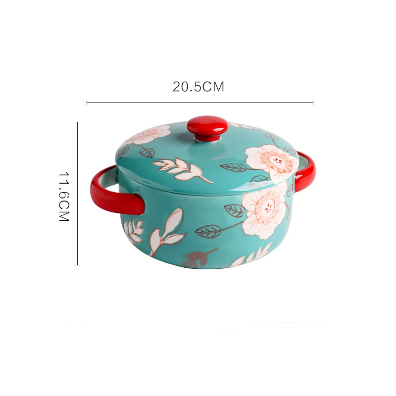 

Pastoral Green Dinner Set Ceramic Dishes Flavour Saucer Household Tableware Ovenware Steak Fish Plate Noodle Bowl