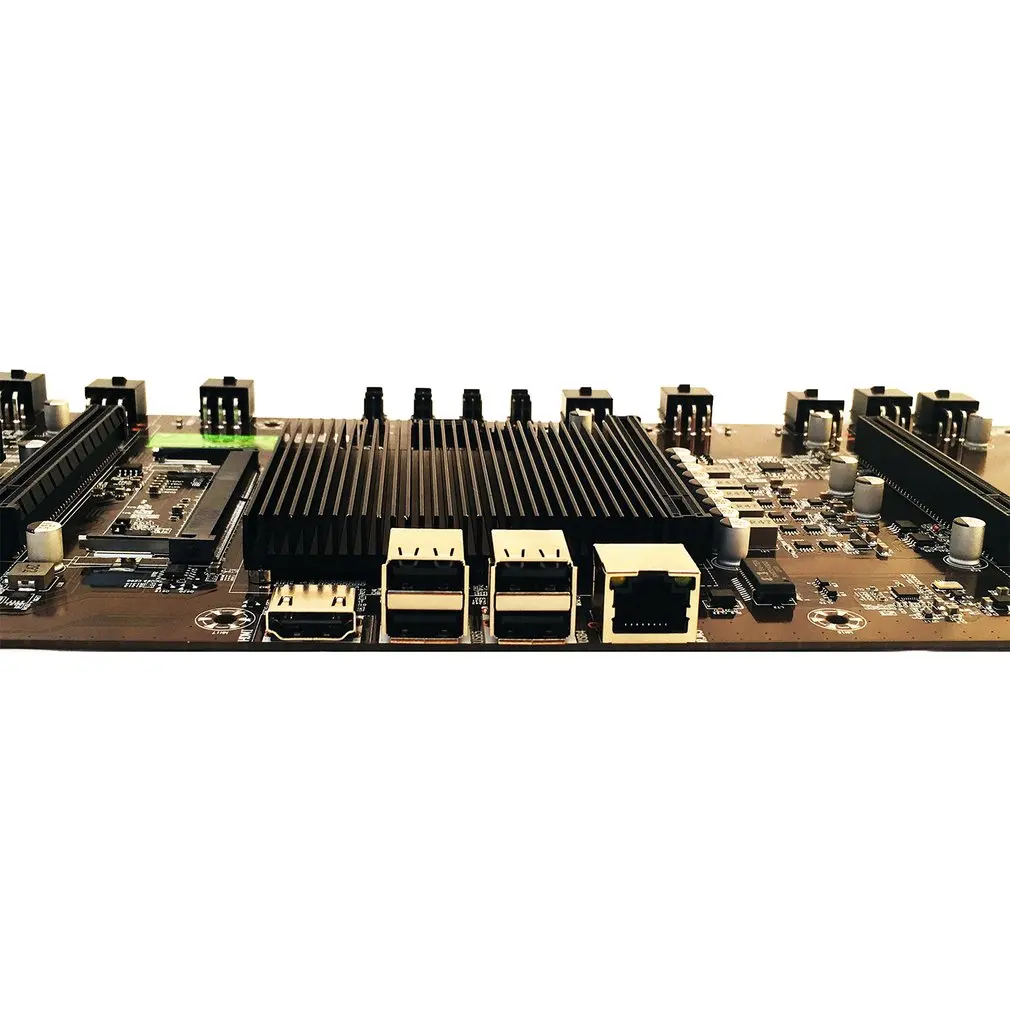 

HM65 Chip 8 Card Slot BTC All Solid State Capacitor Multi Graphics Card Mining Motherboard Support 1660 / 2070 / 3090 / Rx580