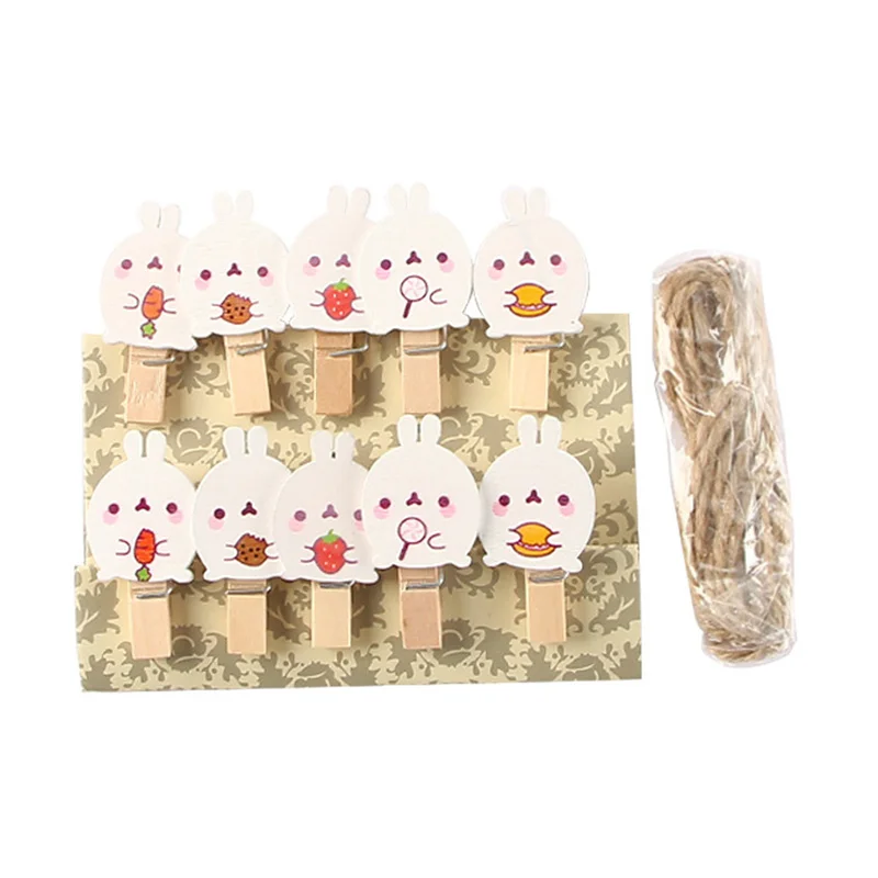 

10 шт., заколки-клипсы в виде кролика