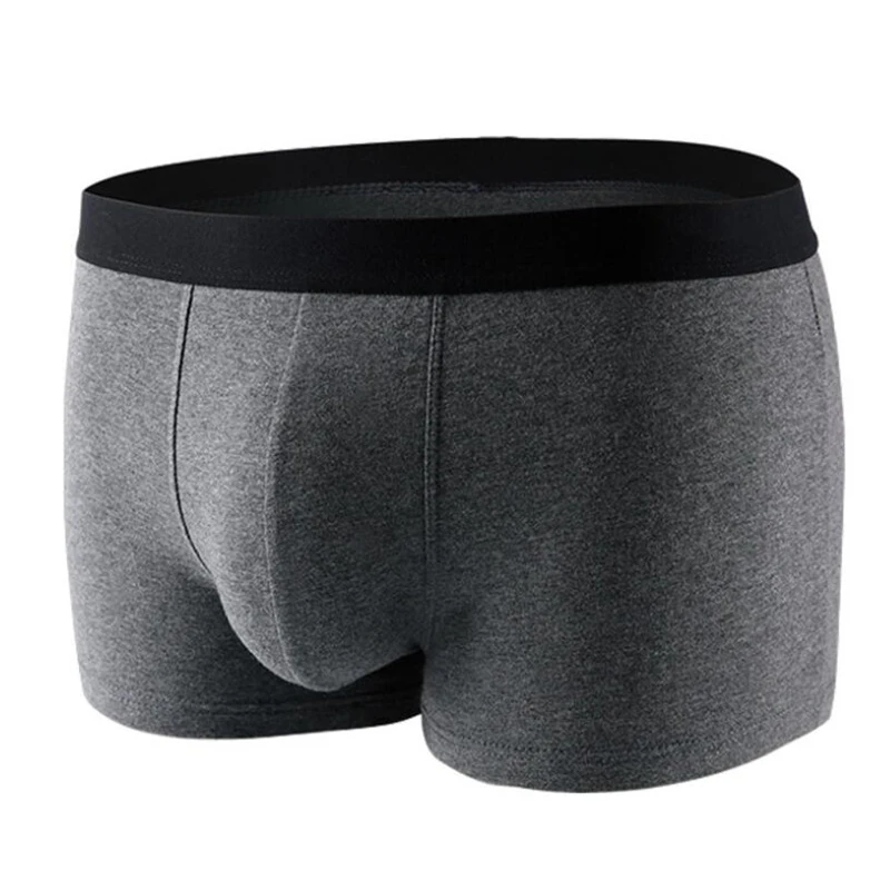 Трусы-боксеры мужские 4 шт./лот хлопковое нижнее белье пикантные плавки Модные